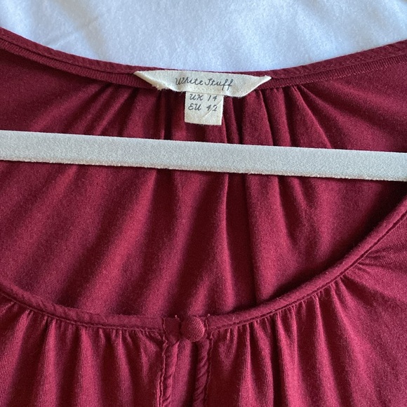 White Stuff UK Brand - red long sleeve top Size 10 US (UK 14) - Picture 2 of 10